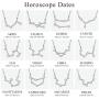 ChicSilver 925 Sterling Silver CZ Astrology 12 Constellation Horoscope Zodiac Necklace Birthday Gift,16-18 inch(with Gift Box)