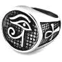 Gungneer Eye of Ra Ankh Cross Ring for Men Biker Accessory Stainless Steel Egyptian Eye Jewelry Talisman Gift Gungneer Eye of Ra Ankh Cross Ring for Men Biker Accessory Stainless Steel Egyptian Eye Jewelry Talisman Gift