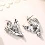 Neoglory Jewelry Blue Butterfly Platinum Plated Fashion Stud Drop Dangle Earrings Women