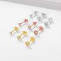 ChicSilver 2-4 Pairs Sterling Silver Stud Earrings Set, Hypoallergenic Simple Stud Earrings 3-8mm (with Gift Box)
