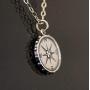 EFYTAL Girlfriend Gifts, 925 Sterling Silver Nellie Studded Compass Necklace for Wife, Birthday Necklaces, Anniversary Valentines Gift for Her