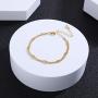 sovesi Gold Chain Bracelets for Women, Evil Eye Bracelet 14K Gold Plated Adjustable Layered Cute Bracelet Dainty Gold Beaded Bracelets for Women Jewelry