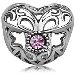 JMQJewelry Signature Heart Birthday Birthstone Jan-Dec Charms for Bracelets Mom Wife Sister Gifts