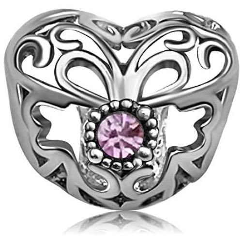 JMQJewelry Signature Heart Birthday Birthstone Jan-Dec Charms for Bracelets Mom Wife Sister Gifts