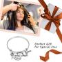 Eigso Hairdresser Gift Bracelet Keychain She Believed She Could Cosmetology School Graduation Gift Hair Stylist Jewelry