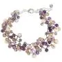 NOVICA Multi-Gem Amethyst Cultured Freshwater Pearl Silver Plated Beaded Bracelet Mystic Passion NOVICA Multi-Gem Amethyst Cultured Freshwater Pearl Silver Plated Beaded Bracelet Mystic Passion