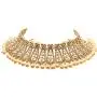 Bindhani Womens Indian Jewelry Heavy Look Bridal Wedding Party Wear Crafted Brides Fashion Gold Plated Kundan Choker Necklace Earrings Tikka Bollywood Style Jewellery Tika Set for Bridemaids