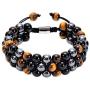 PINZHIGAO 8mm Lava Rock Bracelet Adjustable Bracelet Bead Chakra Bracelet 7 Chakras Healing Bracelet .Yoga Stone Beads Bracelets Meditation Relax Anxiety Bangle for Womens Mens