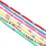 Boderier 7 Strands Rainbow Heishi Necklace Colorful African Vinyl Disc Bead Necklace Choker Statement Layered Summer Vacation Beach Surfer Necklace Boho Jewelry