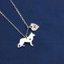 Joycuff German Shepherd Necklace Cute Dainty Delicate Unique Personalized Birthday Gifts for Dog Lover Silver Stainless Steel Jewelry