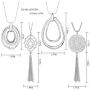 CASSIECA Long Pendant Necklace for Women Tassel Statement Necklace Set for Sweater Jewerly Accessories