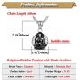 Xusamss Titanium Steel Buddha Religious Pendant Necklace,22inches Link Chain