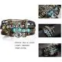 Boho National Stone Feather Multilayer Leather Bracelet Evil Eye Charms Turquoises Beads Bracelets for Men Vintage Punk Wrap Wristband Owl Bird Bracelet Boho National Stone Feather Multilayer Leather Bracelet Evil Eye Charms Turquoises Beads Bracelets for Men Vintage Punk Wrap Wristband Owl Bird Bracelet