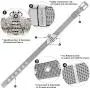 Me Plus Women Fashion Stainless Steel Silver Gold Clear Rhinestones Charm Mesh Belt Buckle Bracelet Bangle