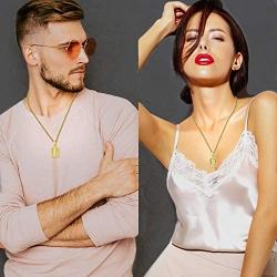 Gold Initial Necklaces for Women Gold Letter Necklaces 26 Capital A-Z, Letter Pendant Necklaces for Women,Gold Number Necklace for Men Boys Football/Soccer