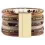 AZORA Leather Cuff Bracelet Multi Strands Beige Wrap Bangle with Pearl Boho Jewelry for Women Teen Girl Gift AZORA Leather Cuff Bracelet Multi Strands Beige Wrap Bangle with Pearl Boho Jewelry for Women Teen Girl Gift