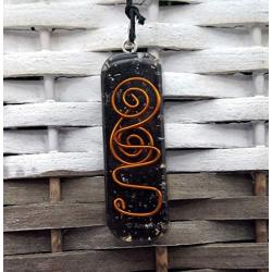 Shungite Orgone Healing Pendant Necklace for EMF Protection for Men Women with Adjustable Cord
