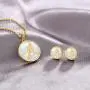 PAPAGENA Gold Plated Initial Necklace Earrings Jewelry Set Round Disc Personalized Alphabet Letter Pendant Necklaces Jewelry Gift for Women Girls PAPAGENA Gold Plated Initial Necklace Earrings Jewelry Set Round Disc Personalized Alphabet Letter Pendant Necklaces Jewelry Gift for Women Girls