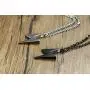 BEANS Stainless Steel Classic Vintage Antique Lightning Bolt Pendant Necklace for Men Women,Free Chain 20 Inches BEANS Stainless Steel Classic Vintage Antique Lightning Bolt Pendant Necklace for Men Women,Free Chain 20 Inches