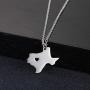 Hazado Texas State Map Necklace Pendant Brass Texas Moving Gifts TX Shape Jewelry for Women Teens Chain