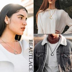 beautlace Honeycomb Hexagon Necklaces 18K Gold/Silver/Black Gun Plated with Honey Bee Pendant Charm Jewelry Gifts for Men and Women KP0128