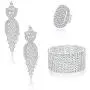 Sllaiss Rhinestone Bridal Jewelry Set for Women Sparkling Rhinestone Stretch Bracelet Ring Dangle Tassel Earrings Set Costume Jewelry Sllaiss Rhinestone Bridal Jewelry Set for Women Sparkling Rhinestone Stretch Bracelet Ring Dangle Tassel Earrings Set Costume Jewelry