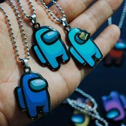 AETDFRTYGFRTA A.mong Game Stainless Steel Pendant Necklace, Round Strand Game Pendant Chain Personalized Jewelry Gifts for Women Girls