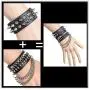 Xusamss 2PCS Punk Alloy Rivet Bracelet Bullet Wristband Chain Leather Cuff Bracelet,7 1/2 Wrist Xusamss 2PCS Punk Alloy Rivet Bracelet Bullet Wristband Chain Leather Cuff Bracelet,7 1/2 Wrist