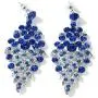 Shop LC Wedding Bridal Crystal Earrings Statement Bib Necklace Jewelry Set for Women Mothers Day Gifts 20'' Cttw 49.2 (White/Red/Blue/Green/Pink)