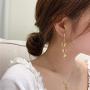 JMS18K Gold Plated Dainty Vivid Butterfly Tassel Earrings Silver Post CZ 3D butterfly Drop Dangle Earrings Fairy Earrings for Women Girls