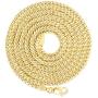 Nuragold 10k Yellow Gold 3mm Miami Cuban Link Chain Pendant Necklace, Mens Womens Lobster Lock 16'' 18'' 20'' 22'' 24'' 26'' 28'' 30''