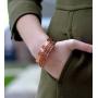 Copper Bracelets for Arthritis - for Men and Women 100% Copper with Powerful Therapy Magnets Effective and Natural Relief for Arthritis Set of 2(Hammered and Chain Inlay)