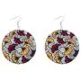 Bohemian Wooden Both Earrings for Women Teen Girls Printing Round Pendants Bohemian Wooden Both Earrings for Women Teen Girls Printing Round Pendants