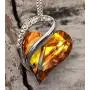 Leafael Infinity Love Heart Pendant Necklace Birthstone Crystal Jewelry Gifts for Women, Silver-tone, 18''+2''