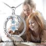 C&U 925 Sterling Silver for Mom Necklace Star Necklace I Love You Forever Pendant Necklace Jewelry Gifts for Women Mom Daughter Wife Girls