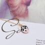 Cartoon Pet Dog Pendant Necklace,Creative Animal Jewelry Clavicle Necklace for Birthday Gift