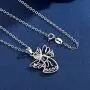 CELESTIA 925 Sterling Silver Memory Elephants Giraffe Angel Necklace, Animals Jewelry for Women Gifts for Her