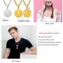 Saint Benedict Medal Necklace 18K Gold or 316L Stainless Steel Christian Sacramental Medal Ward off Evil Protection Jewelry Catholic Gift for Men Women, Customizable