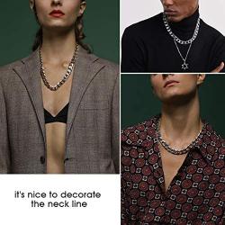GoldChic Jewelry Free Engraved, 4MM/6MM/9MM 18K Real Gold Plated Chunky Cuban Link Chain Necklace for Men Women,Stainless Steel/Black Rhodium Plated Curb Chain Necklace 14-30 inches with Gift Box