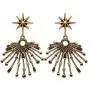 Al&Tiffy Gold Earrings For Woman Dangle, the Eight-pointed Star Gold Earring Dangly for Woman and Girl, 925 sterling Silver Post Statement Starburst Earrings For Wedding, Holiday