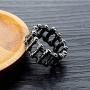 Biker Chain Rings, Chain Biker Ring for Men, Locomotive Chain Rings, Intertwine Rings Motorcycle Biker Bicycle Chain Ring, Hip Hop Punk Ring Jewelry Gift for Men Boys