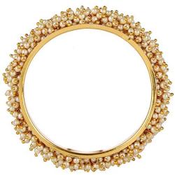 Efulgenz Fashion Jewelry Indian Bollywood 14 K Gold Plated Cystal Beaded Multicolor Bracelets Bangle Set (2 Pieces) For Women
