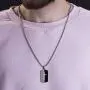 Steve Madden 28 Inch Polished Split Design Open Cross Dogtag Box Chain Necklace for Men in Black IP Plated Stainless Steel (Black) Steve Madden 28 Inch Polished Split Design Open Cross Dogtag Box Chain Necklace for Men in Black IP Plated Stainless Steel (Black)