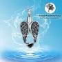 HooAMI Heart Angel Wings Memorial Urn Necklace Cremation Ashes Keepsake Pendant - Funnel Filler Kit HooAMI Heart Angel Wings Memorial Urn Necklace Cremation Ashes Keepsake Pendant - Funnel Filler Kit