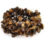 Large Wide Color Gemstone Chips Cluster Multi Strand Statement Bib Collar Necklace Stretch Bracelet Bangle Cuff Jewelry Set for Women