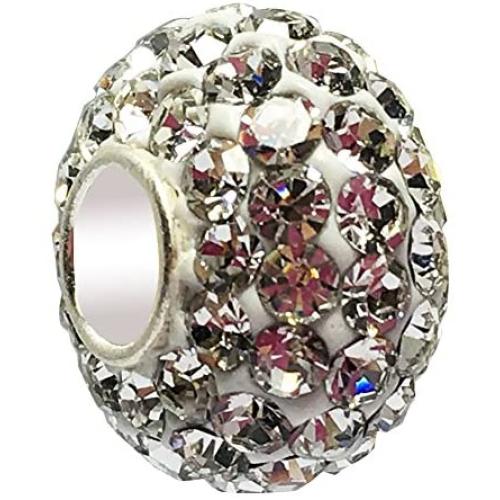 JMQJewelry Birthstone Sterling Silver Murano 4 Colors Beads Charms for Bracelets Women Jewelry