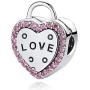 Ochoos Authentic 100% 925 Sterling Silver Bead Charm Burst of Love Charms Valentines Day Gift Fit Pandora Bracelets Women DIY Jewelry - (Color: Lipstick Dendant)