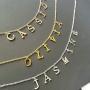 YSAHan Personalized Name Necklace Customize Dainty Letter Charm Nameplate Jewelry Gift for Women