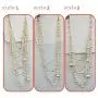 GRACE JUN Multilayer Strand Chain Faux Pearls Flapper Beads Cluster Long Choker Necklace GRACE JUN Multilayer Strand Chain Faux Pearls Flapper Beads Cluster Long Choker Necklace