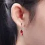 Hummingbird Cardinal Dangle Drop Earrings for Women 925 Sterling Silver Cubic Zirconia Teardrop Fish Hook Dainty Bird Flower Jewelry Hypoallergenic Earring for Women’s Sensitive Ears Gifts